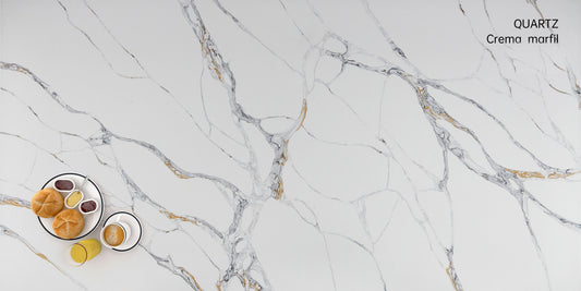 Pearl 3cm Quartz Crema Marfil Countertop - Self Pick Up Only