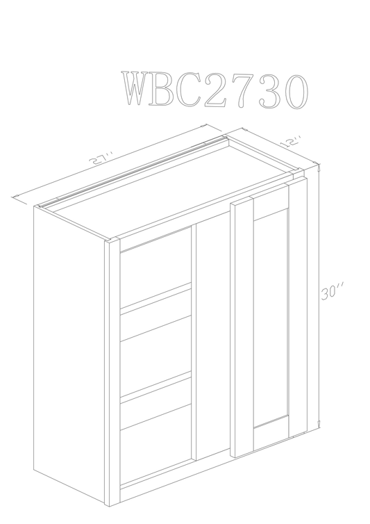 Pearl Wall 27" - Natural Shaker 27 Inches Wall Blind Cabinet 30