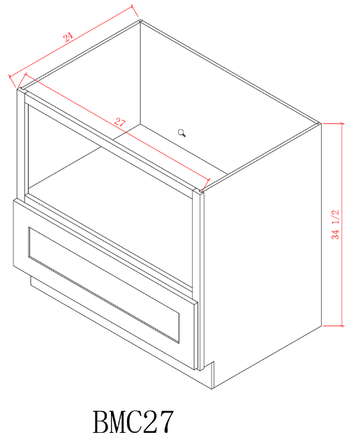 Pearl Base 27"- Pure White 27 Inches Base Microwave Cabinet
