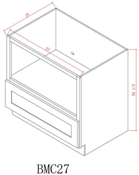 Pearl Base 27" - Natural Shaker Base Microwave 27"