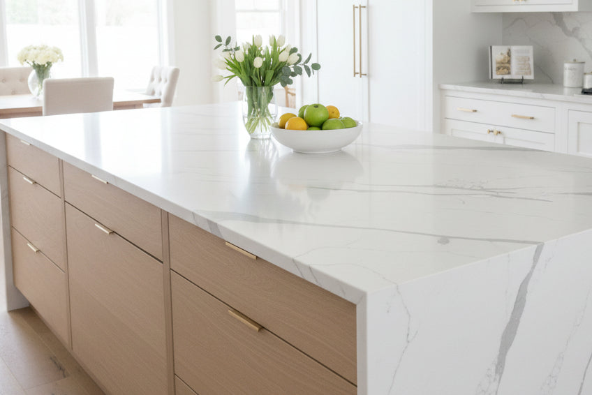Pearl 3cm Quartz Borghini Countertop - Self Pick Up Only