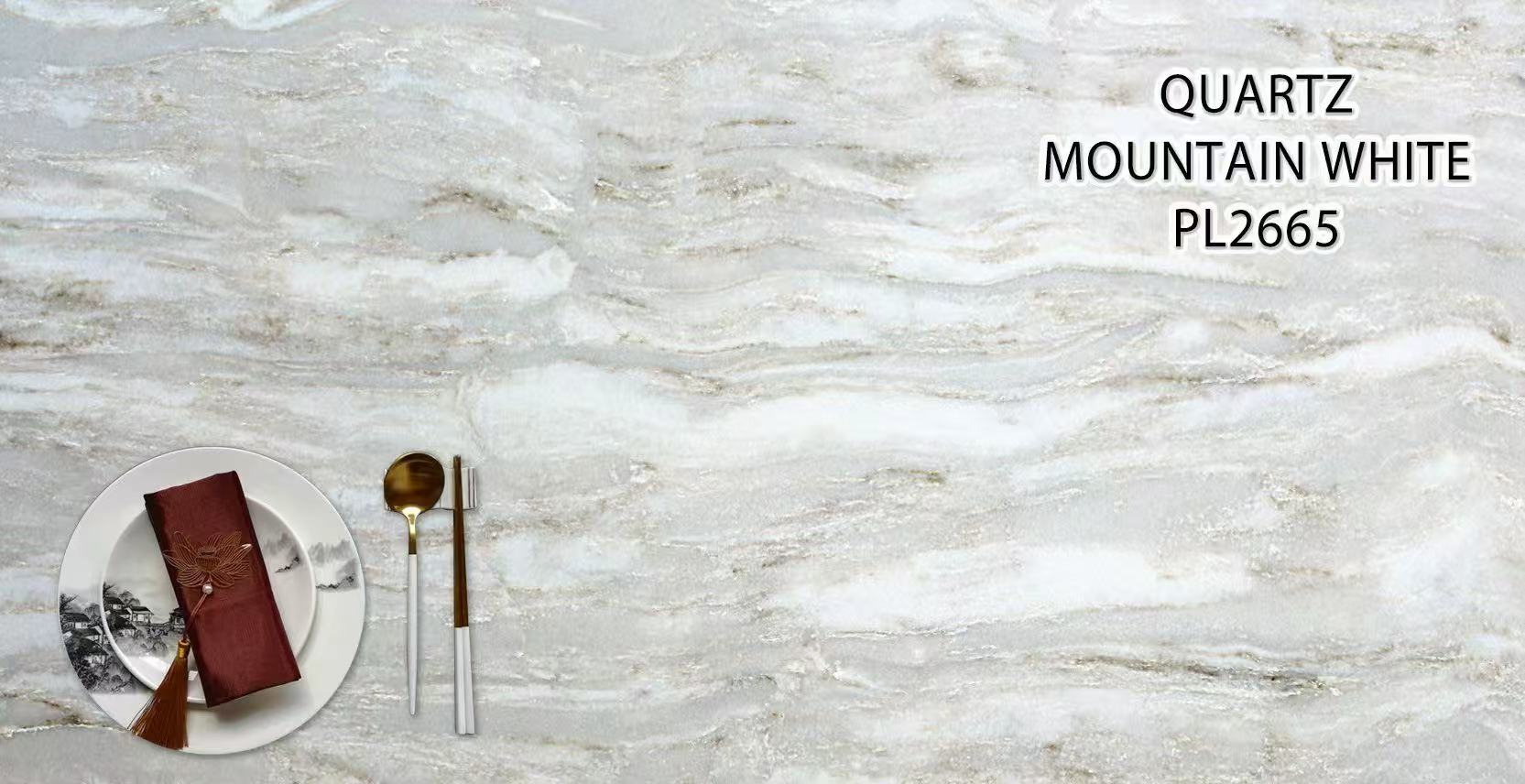 Pearl 2cm Quartz Mountain White (PL2665) Countertop - Self Pick Up Only