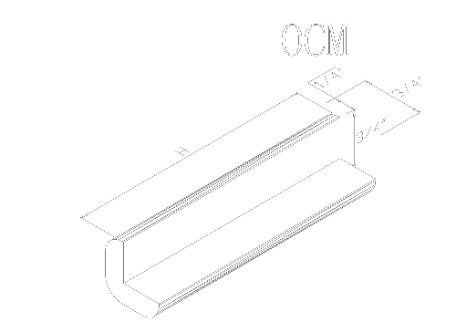 Pearl Pure White Corner Molding 36"