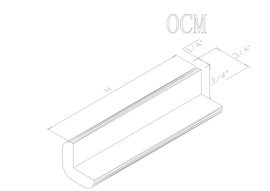 Pearl Natural Shaker Corner Molding-40"H--COM