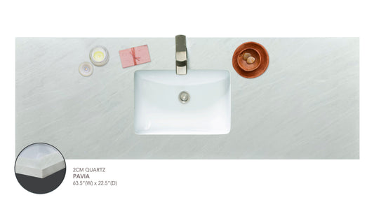 Pearl Pavia Vanity Precut Countertop - SELF PICK UP ONLY 60"S