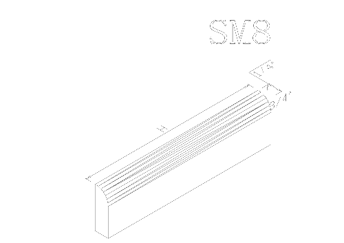 Pearl Pure White Scribe Molding 96" x 0.5"