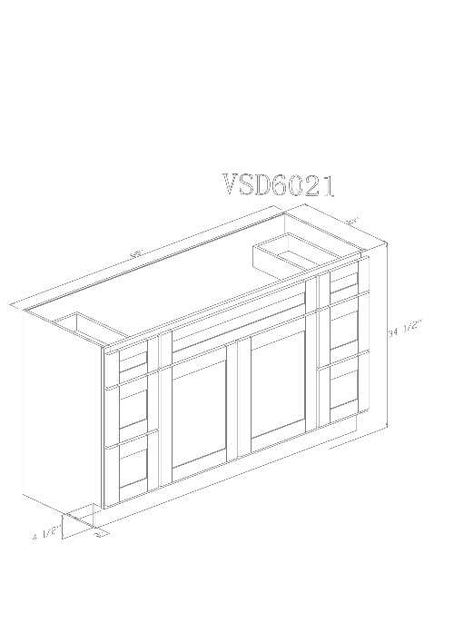 Pearl 60" Vanity Pure White Cabinet (Without sink and countertop) Single or Double Sinks 60"S