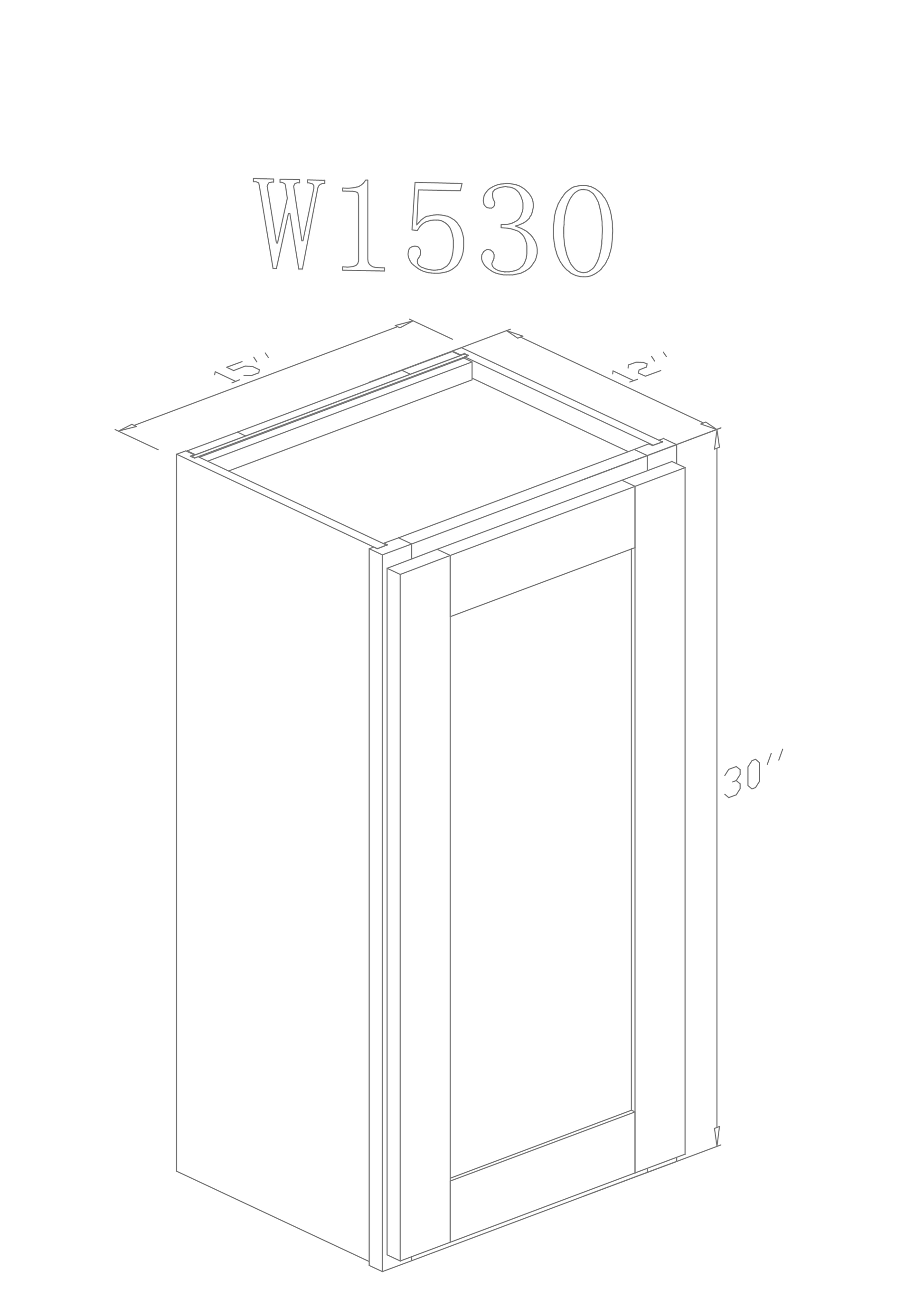 Pearl Wall 15" - Pure White 15 Inches Wall Cabinet 30"