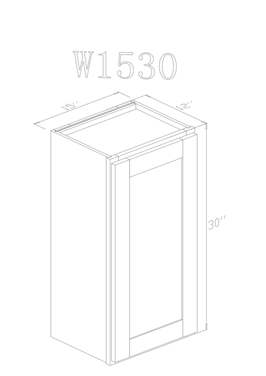 Pearl Wall 15" - Pure White 15 Inches Wall Cabinet 30"