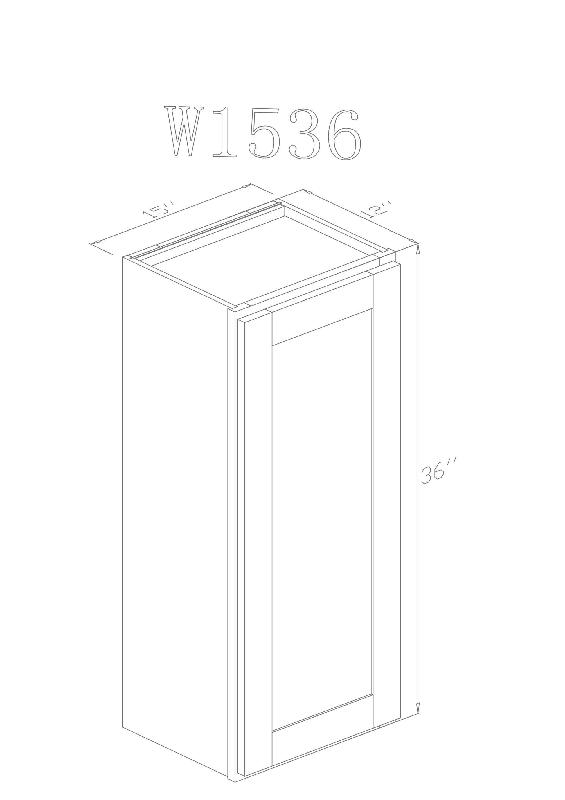 Pearl Wall 15" - Pure White 15 Inches Wall Cabinet 36"