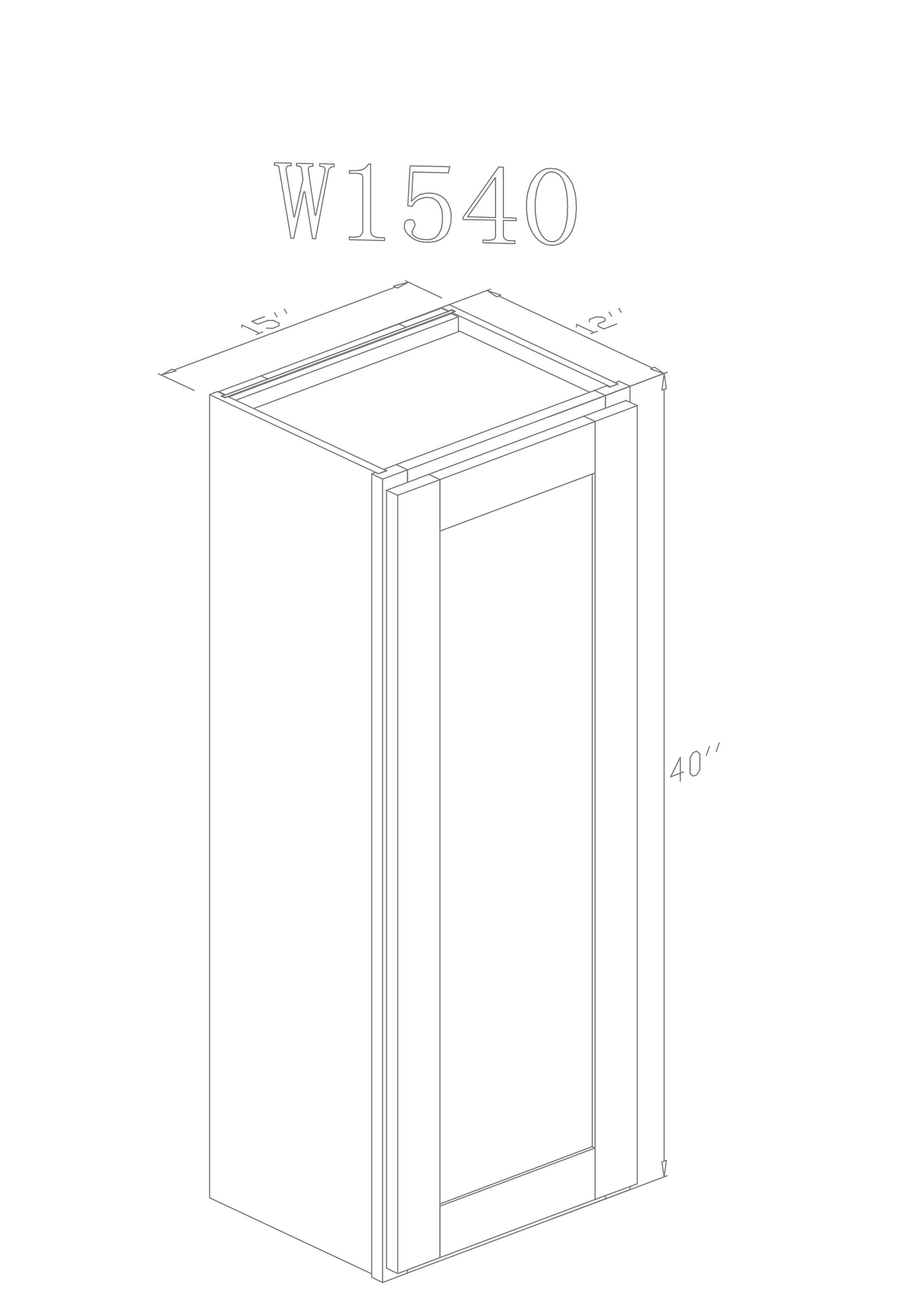 Pearl Wall 15" - Pure White 15 Inches Wall Cabinet 40"
