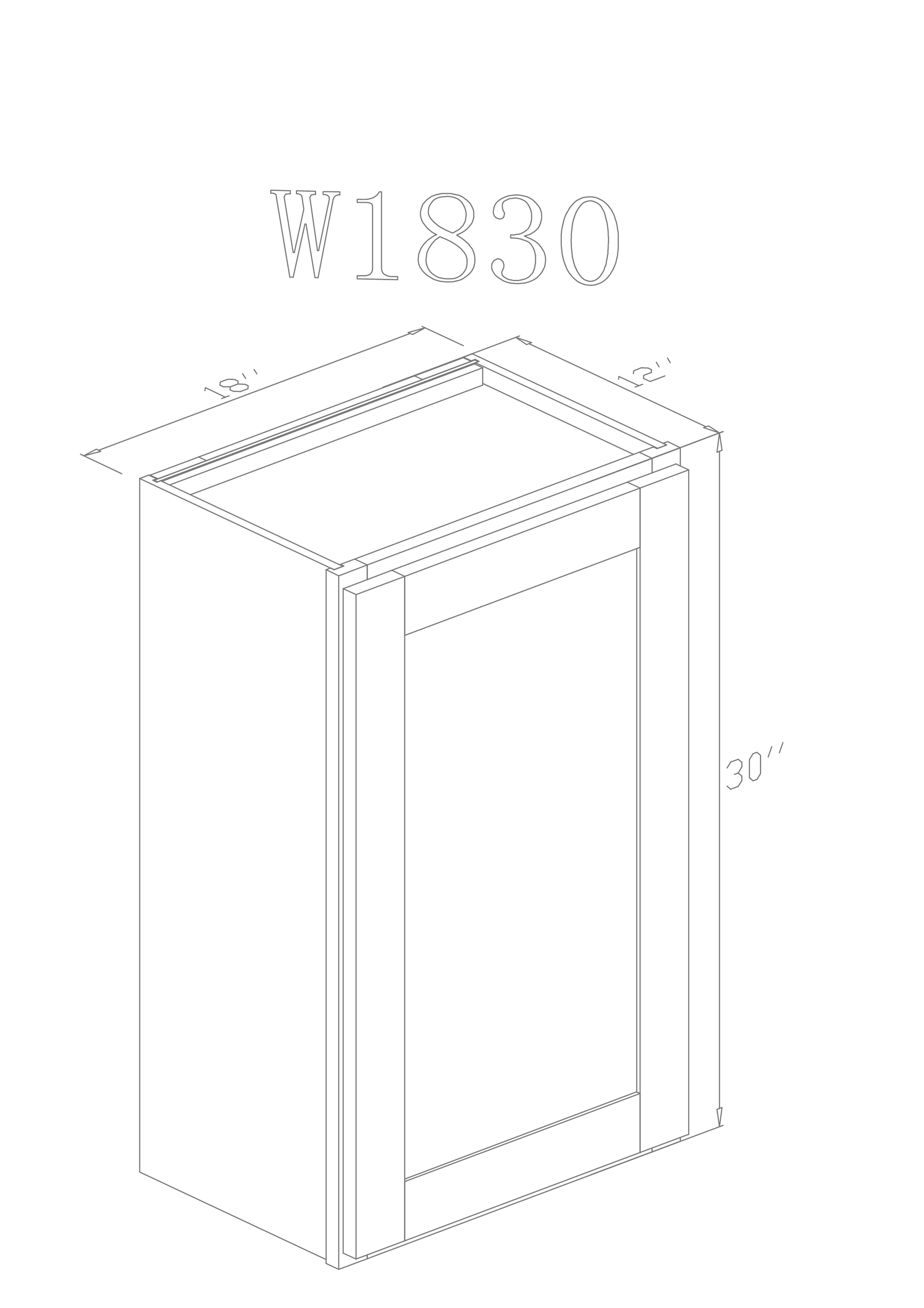 ZC Building Supply Wall 18" - Pure White 18 Inches Wall Cabinet 30"