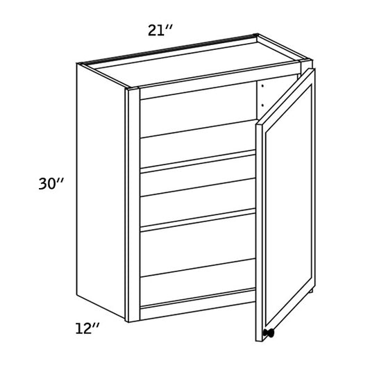 Pearl Wall 21" - Pure White 21 Inches Wall Cabinet 30"