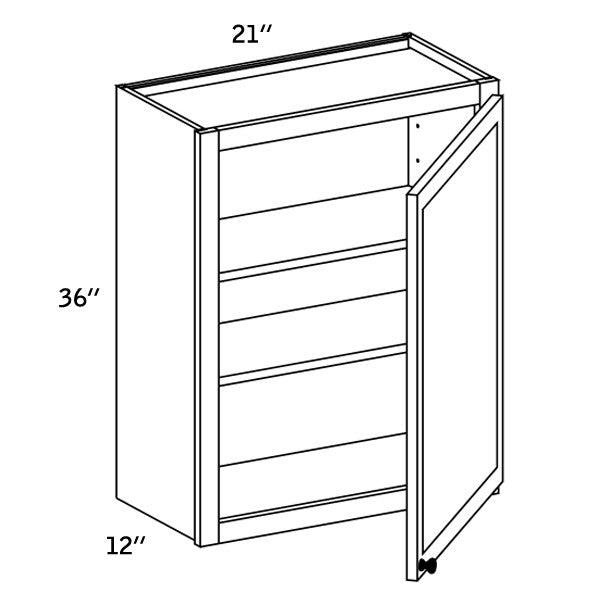 Pearl Wall 21" - Pure White 21 Inches Wall Cabinet 36"