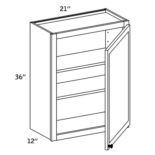 Pearl Wall 21" - Pure White 21 Inches Wall Cabinet 36"