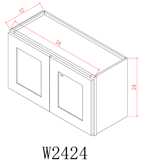 Pearl Wall 24" - Pure White 24 Inches Wall Cabinet 24"