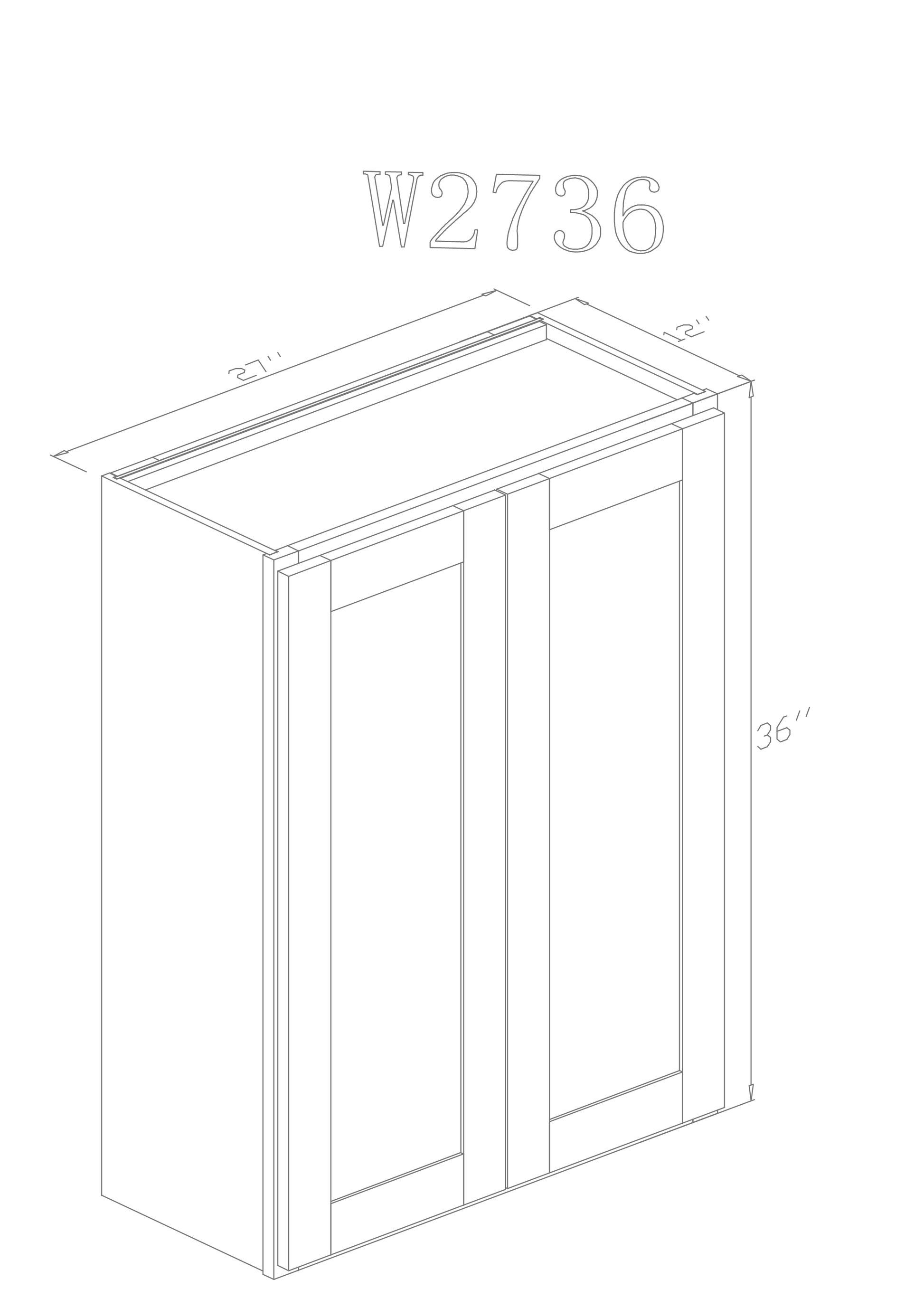 Pearl Wall 27" - Pure White 27 Inches Wall Cabinet 36"