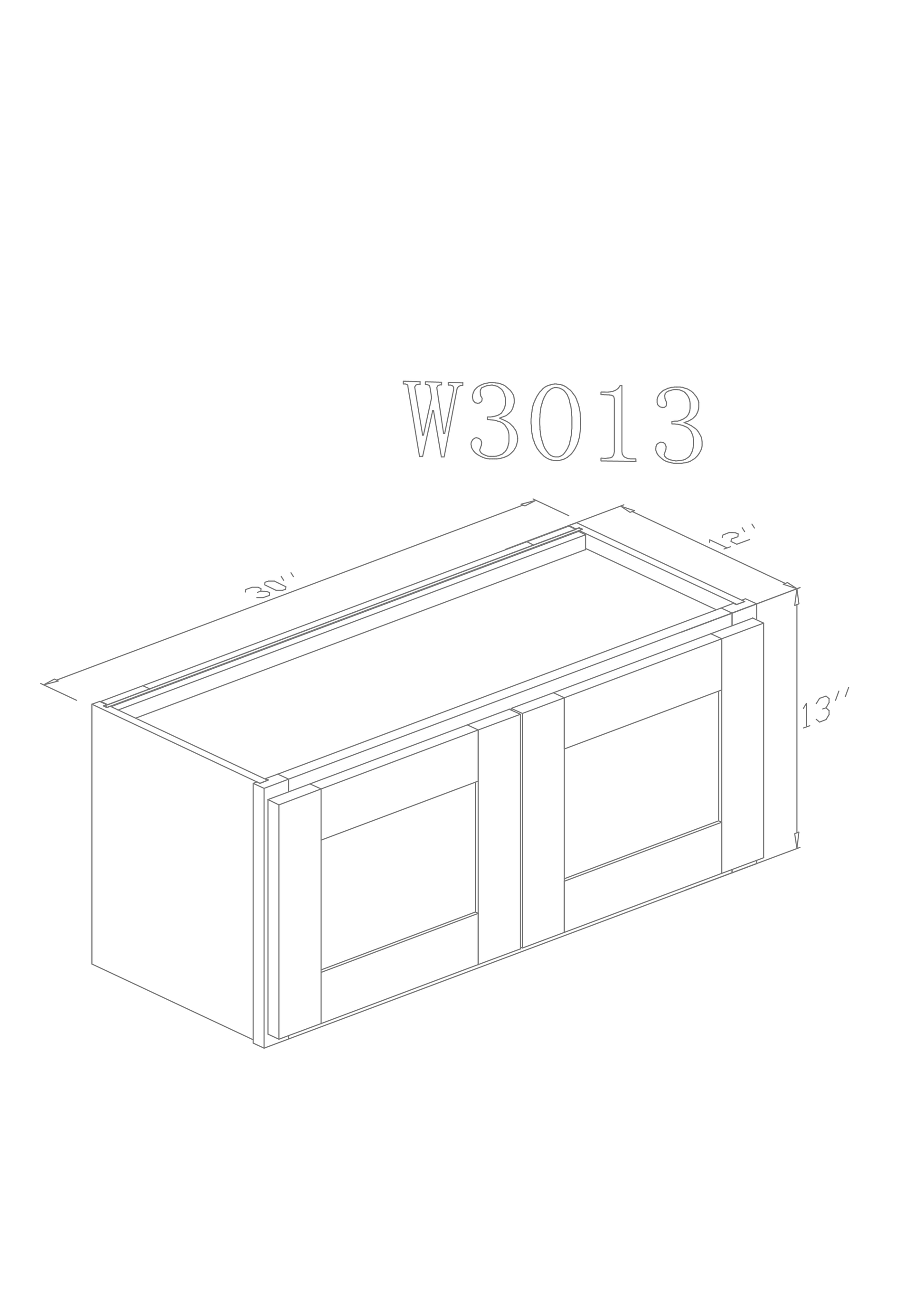 Pearl Wall 30" - Natural Shaker 30 Inches Wall Stove Cabinet 13