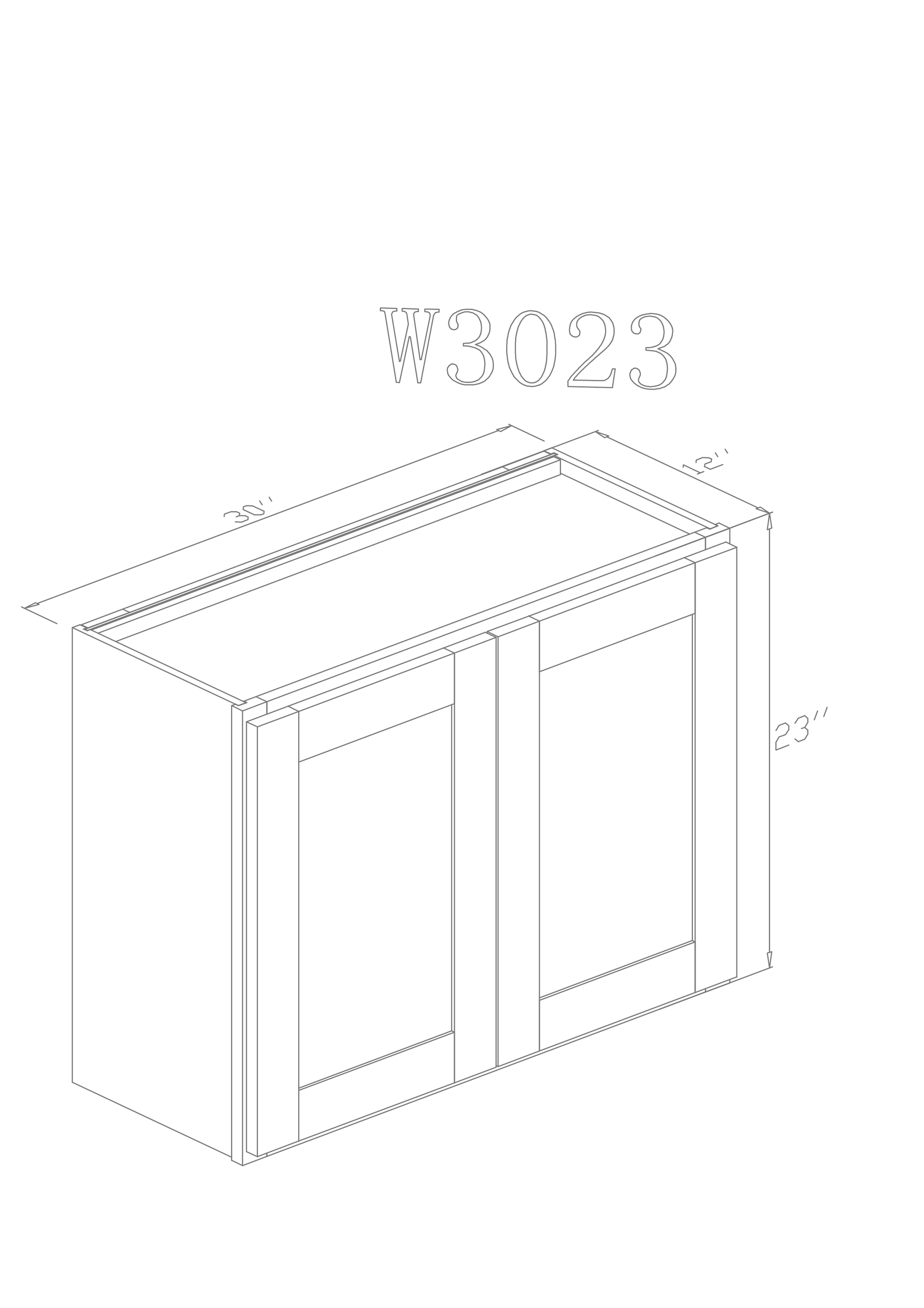 Pearl Wall 30" - Pure White 30 Inches Wall Stove Cabinet 23"
