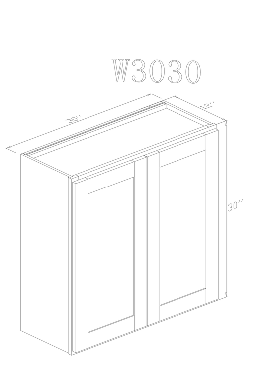 Pearl Wall 30" - Pure White 30 Inches Wall Cabinet 30"