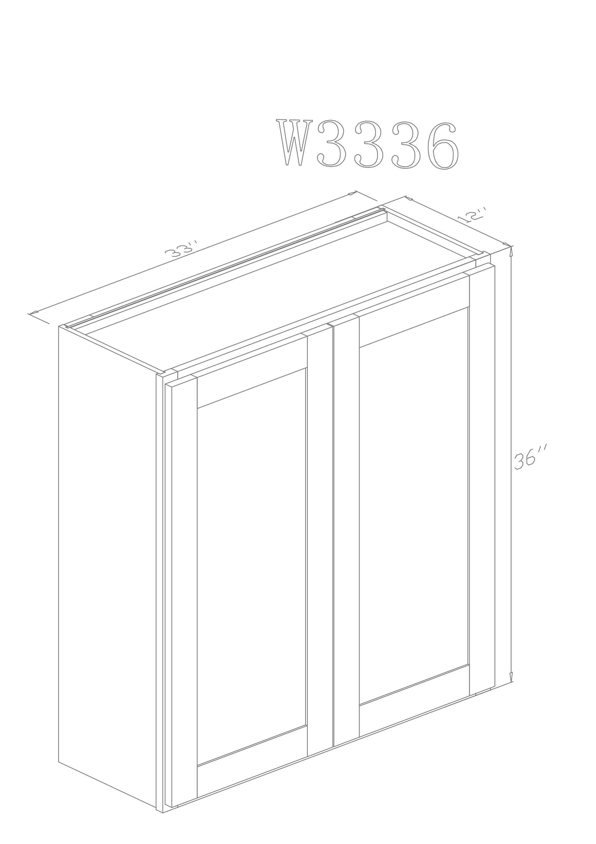 Pearl Wall 33" - Natural Shaker 33 Inches Wall Cabinet 36