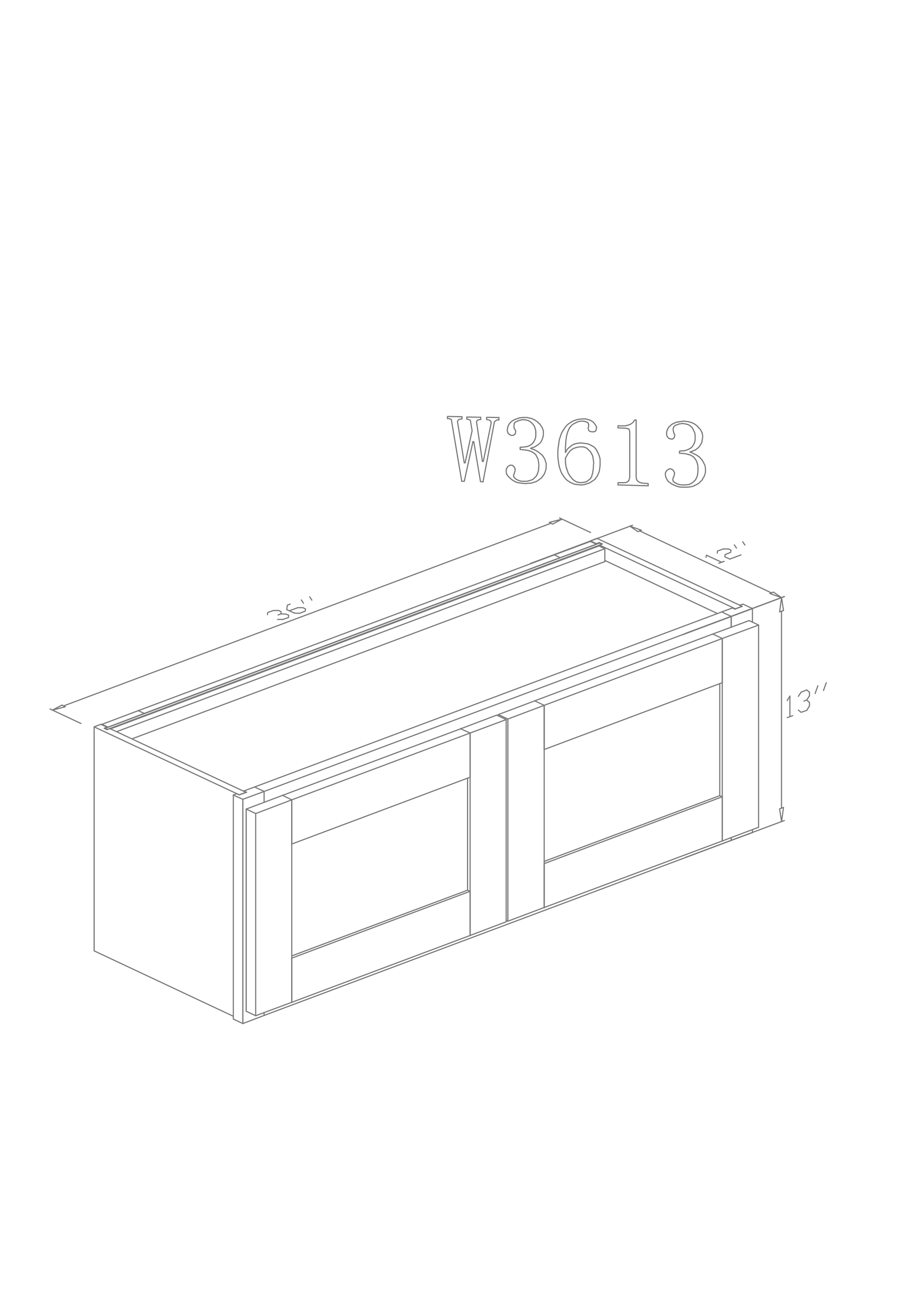 Pearl Wall 36" - Natural Shaker 36 Inches Wall Refrigerator Cabinet(12"D) 13