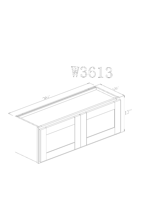 Pearl Wall 36" - Pure White 36 Inches Wall Refrigerator Cabinet(12"D) 13"