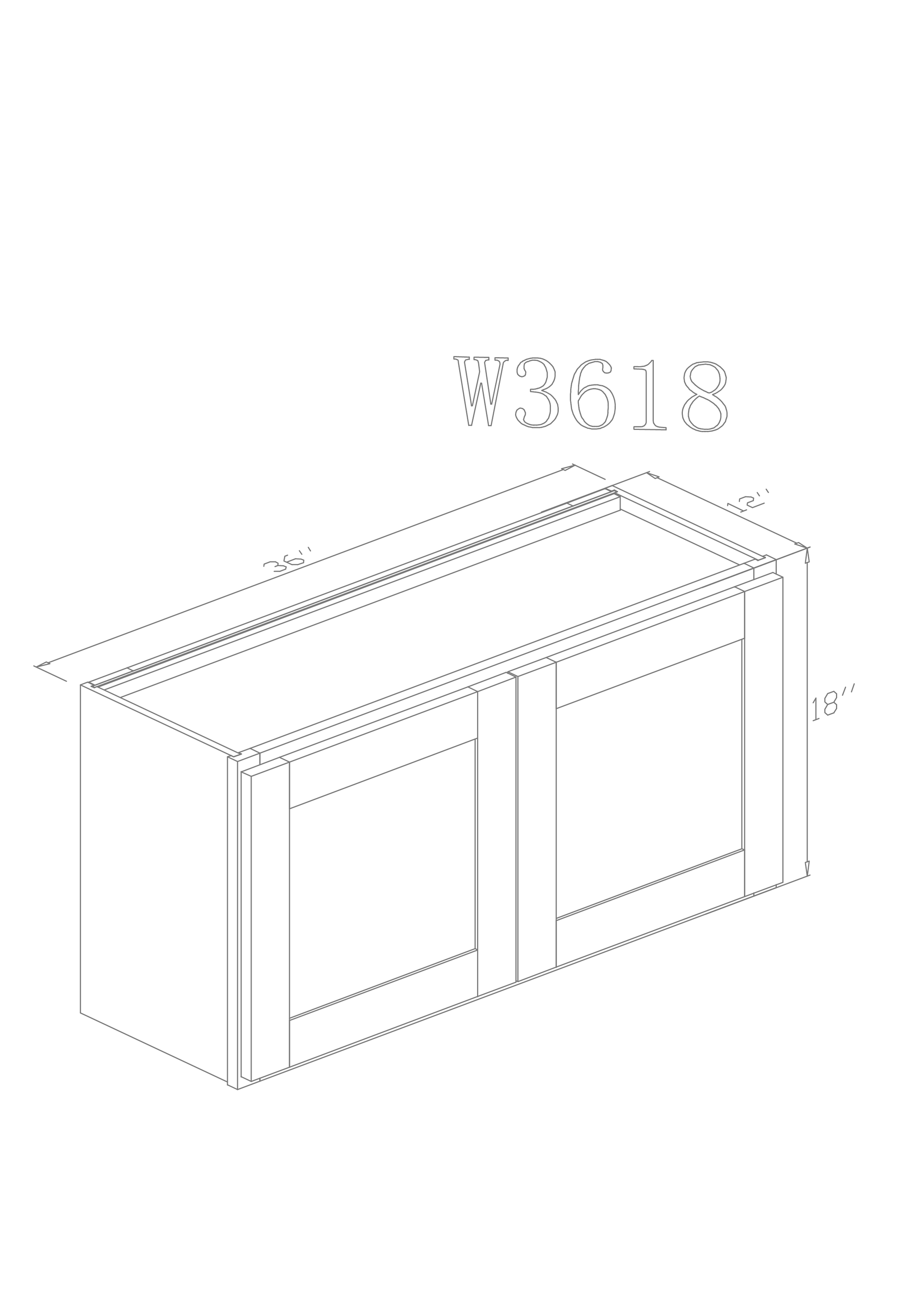 Pearl Wall 36" - Natural Shaker 36 Inches Wall Refrigerator Cabinet(12"D) 18