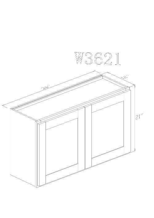 Pearl Wall 36" - Pure White 36 Inches Wall Refrigerator Cabinet(12"D) 21"