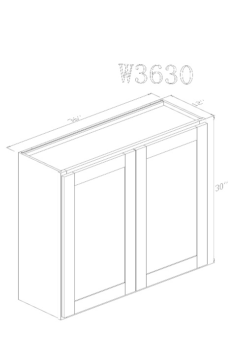 Pearl Wall 36" - Pure White 36 Inches Wall Cabinet 30"