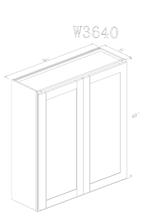 Pearl Wall 36" - Pure White 36 Inches Wall Cabinet 40"