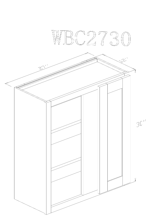 Pearl Wall 27" - Pure White 27 Inch Wall Blind Cabinet 30"