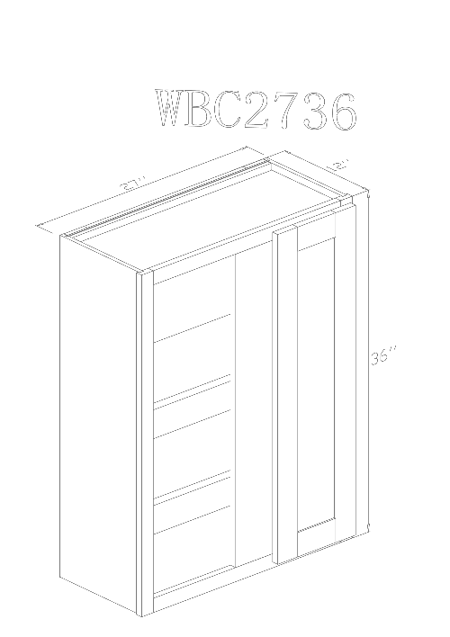 Pearl Wall 27" - Pure White 27 Inch Wall Blind Cabinet 36"