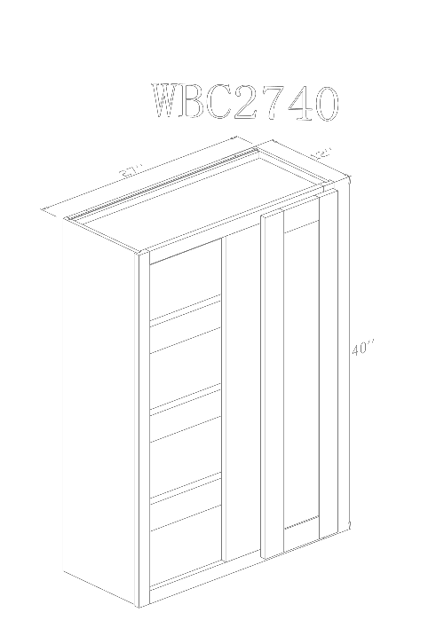 Pearl Wall 27" - Pure White 27 Inch Wall Blind Cabinet 40"