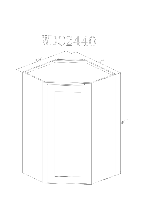 Pearl Wall 24" - Pure White 24 Inches Wall Corner Cabinet