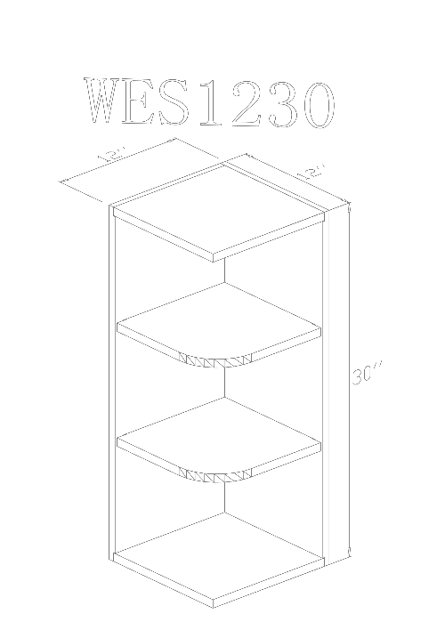 Pearl Wall 12" - Pure White 12 Inches Wall Shelf Cabinet 30"