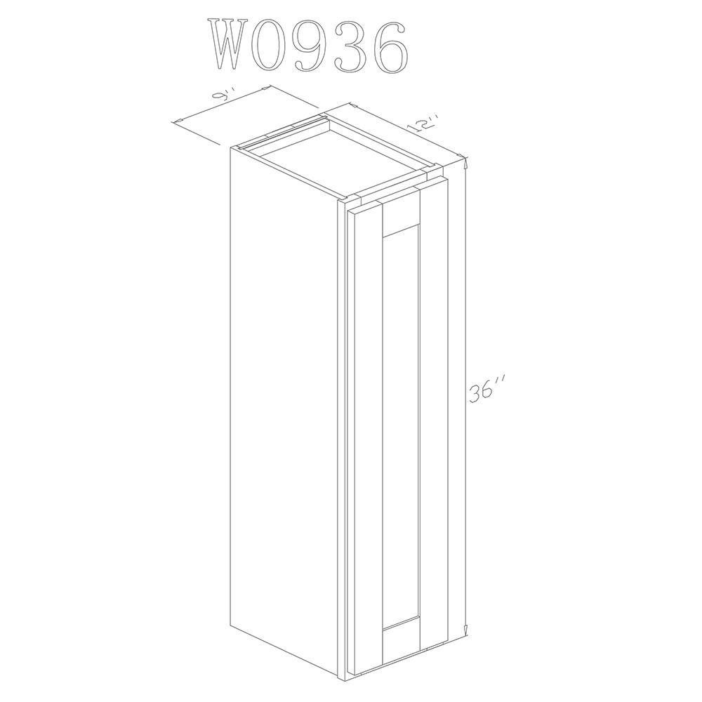 Pearl Wall 09" - Pure White 9 Inches Wall Cabinet 36"