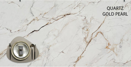Pearl 3cm Quartz Gold Pearl Countertop - Self Pick Up Only