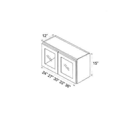 Pearl Wall 33" - Pure White 33 Inches Wall Refrigerator Cabinet 15" GD
