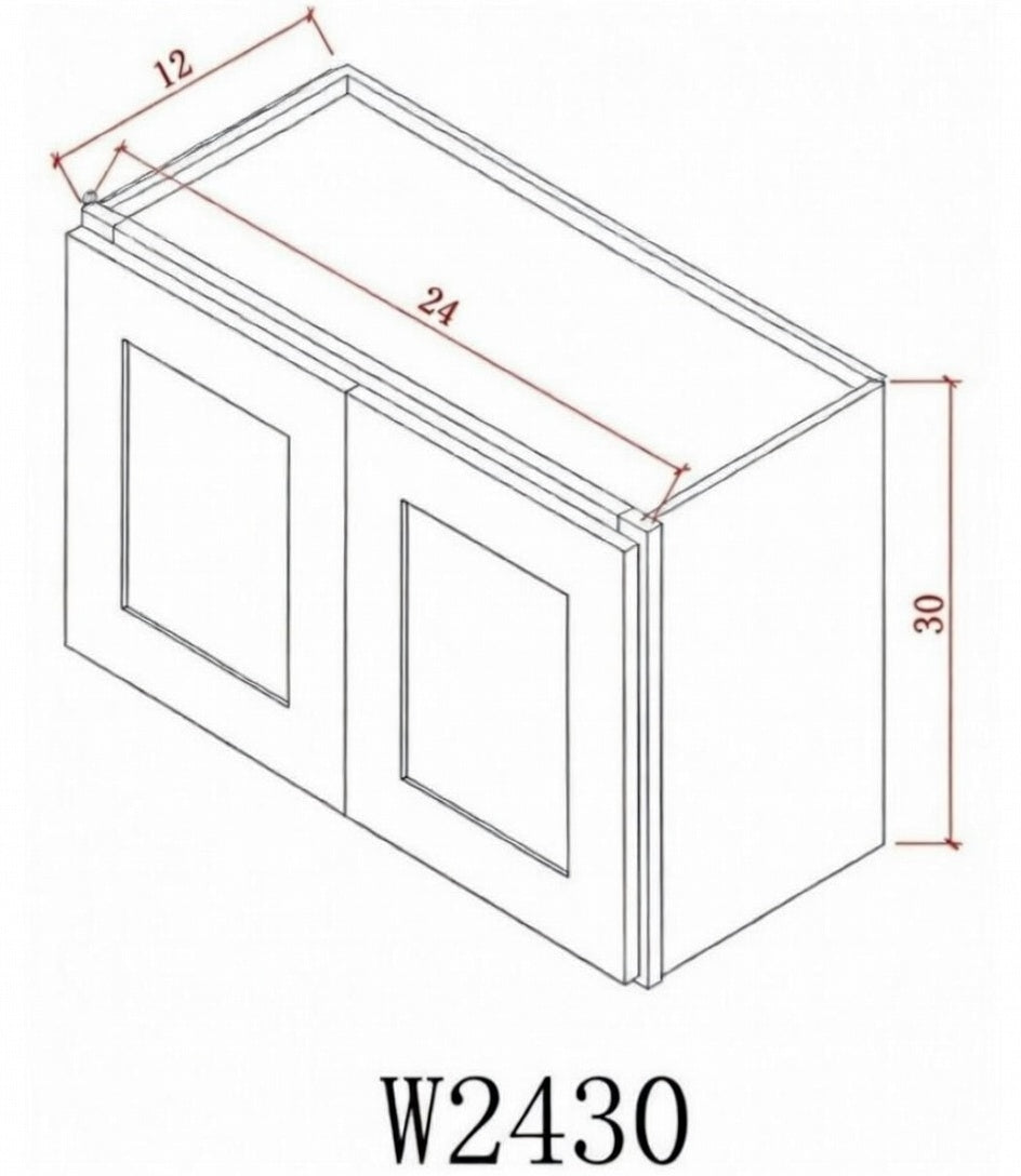 Pearl Wall 24" - Pure White 24 Inches Wall Cabinet 30"