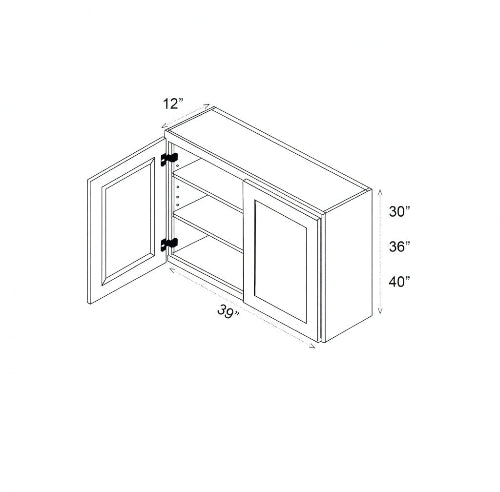 Pearl Wall 39" - Pure White 39 Inches Wall Cabinet