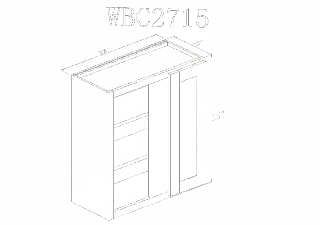 Pearl Wall 27" - Pure White 27 Inch Wall Blind Cabinet