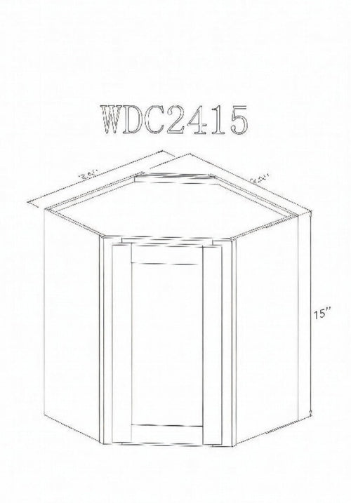 Pearl Wall 24" - Pure White 24 Inches Wall Corner Cabinet